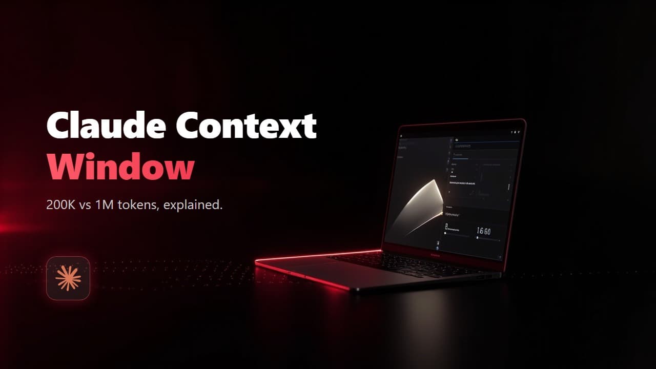 Claude context window sizes — 1M tokens on Claude Opus 4.8 and Sonnet 5 versus 200K on Haiku 4.5