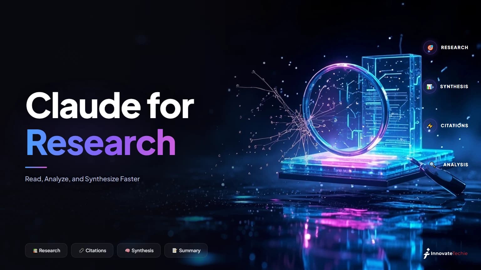 Claude for research — reading, analyzing, and synthesizing papers, PDFs, and data sources faster