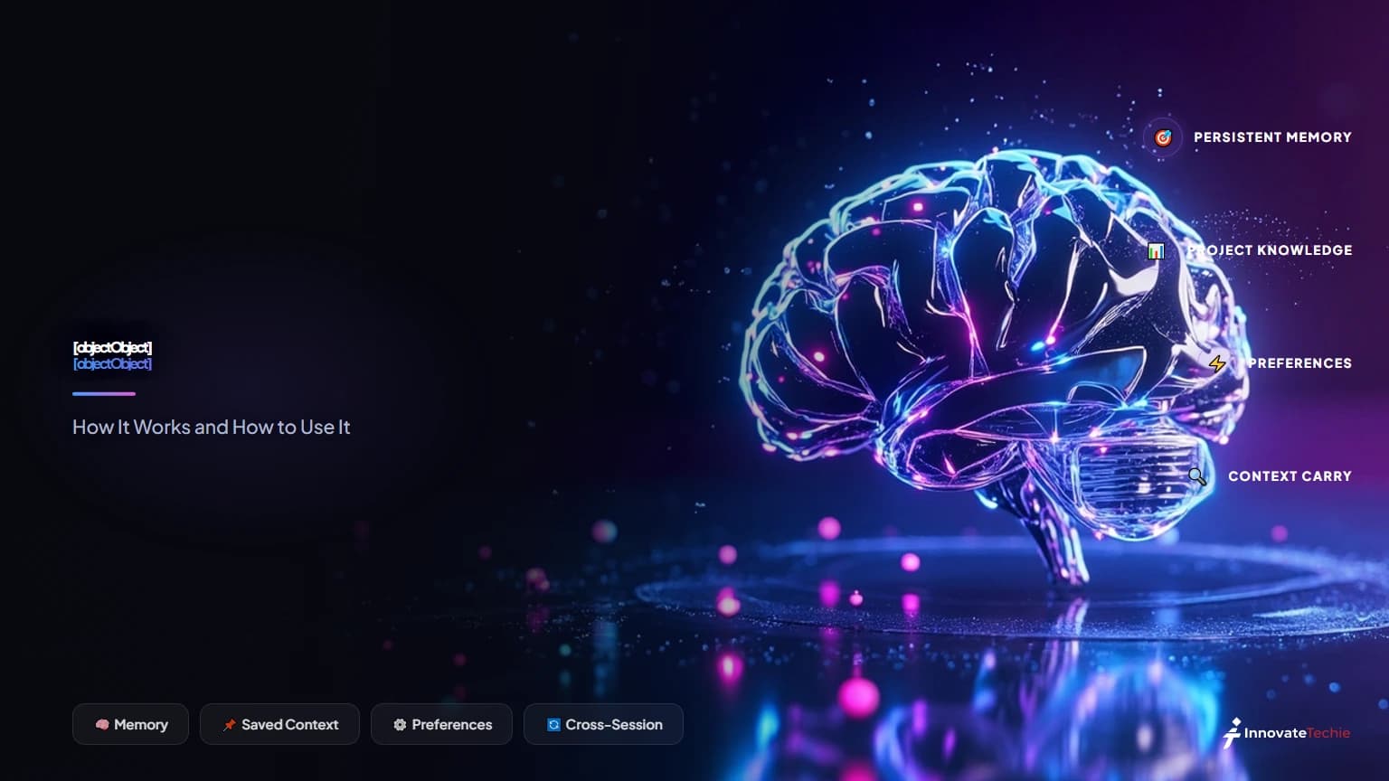 Claude memory explained — a running summary of preferences and projects synthesized from past chats and reused automatically