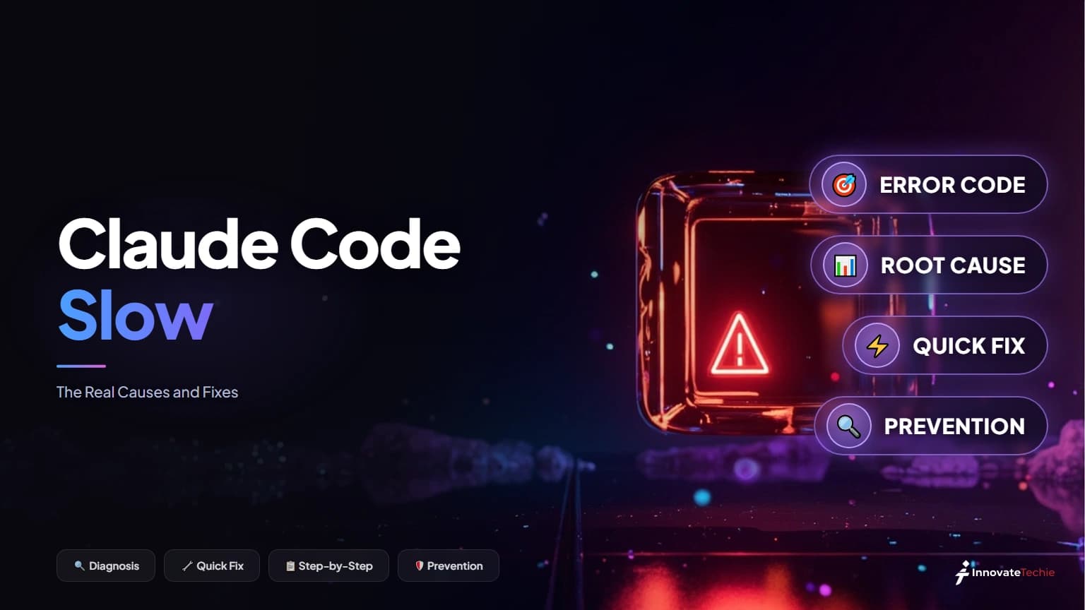 Diagnostic dashboard showing why Claude Code slow performance happens and how to fix it