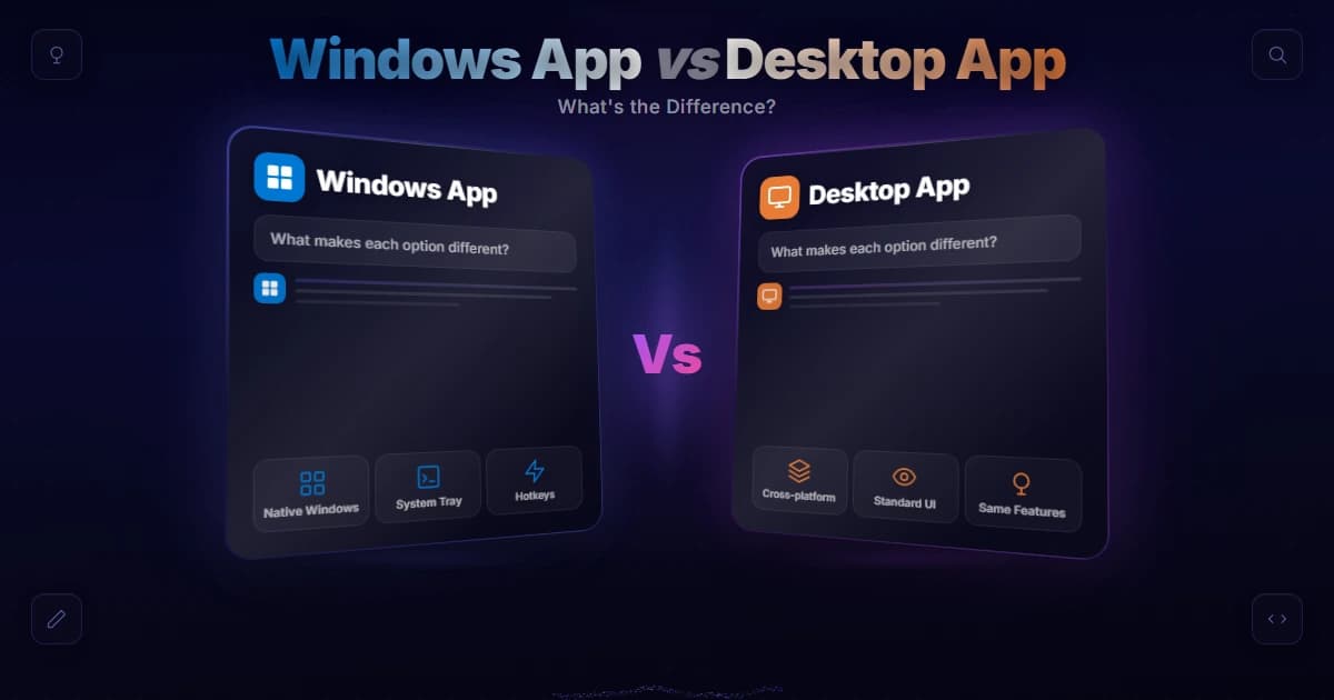 Claude for Windows desktop app running next to the Claude Desktop app on macOS