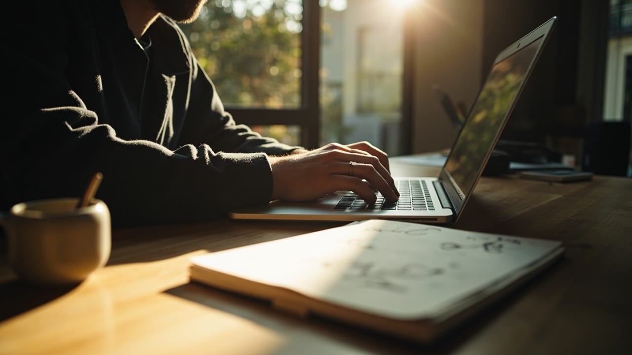 Six-step workflow from folder to first test