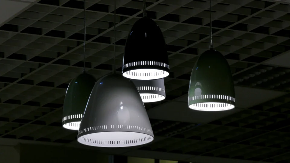 Modern indoor ceiling lighting in a room